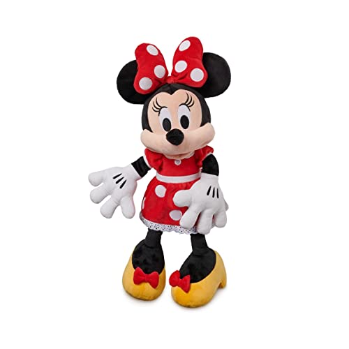 Disney Store Official Minnie Mouse Medium Plush Toy 17 Inches Iconic Red Polka Dot Dress Bow Soft and Huggable Cuddly Toy for Minnie Mouse Fans of All Ages 0 belly baby and beyond