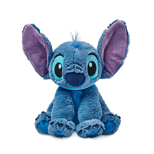 Disney Store Official Stitch Medium Soft Toy for Kids 15 inches Cuddly Character with Fuzzy Texture and Embroidered Details Flexible Floppy Ears Suitable for all Ages 0 belly baby and beyond