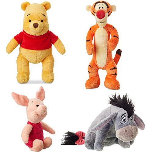 Disney Store Original Winnie The Pooh Mini Bean Plush Doll Set Tigger Eeyore Piglet and Pooh 0 belly baby and beyond