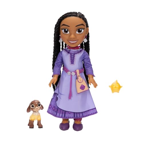 Disneys Wish Singing Asha Doll with Valentino Star Figures Asha Signs Talks 14 Inches Tall 0 belly baby and beyond