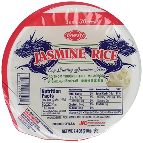 Dynasty Jasmine Cooked Rice Microwavable Cooked Rice 74 Ounce Pack of 6 0 belly baby and beyond