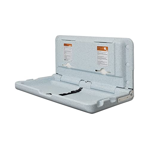 ECR4Kids Horizontal Wall Mounted Baby Changing Station Wall Mounted BlueGrey Speckled 0 belly baby and beyond