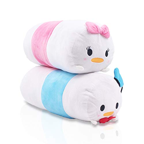 FINEX Set of 2 Donald and Daisy Duck Plush Travel Pillow Stackable Long Cushion 0 belly baby and beyond