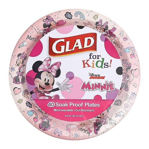 Glad for Kids Disney Mickey Friends 85 Inch Paper Plates with Minnie Mouse Pink Polka Dots Design Mickey Friends Paper Plates for Everyday Use Kids Snack Plates Paper Plates 40 Ct 0 belly baby and beyond