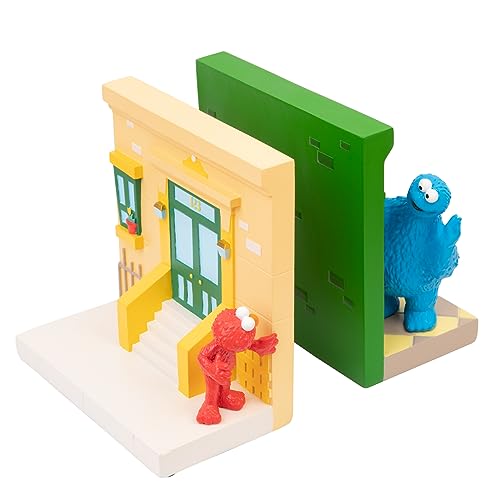 Grupo Erik Sesame Street Bookends 65 x 59 x 34 inches 165 x 15 x 85 cm Bookends for Shelves Kids Room Decoration Book Organiser Sesame Street Books 0 belly baby and beyond