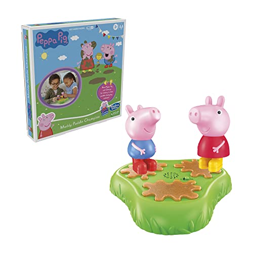 Hasbro Gaming Peppa Pig Muddy Puddle Champion Board Game for Kids Ages 3 and Up Preschool Game for 1 2 Players 0 belly baby and beyond