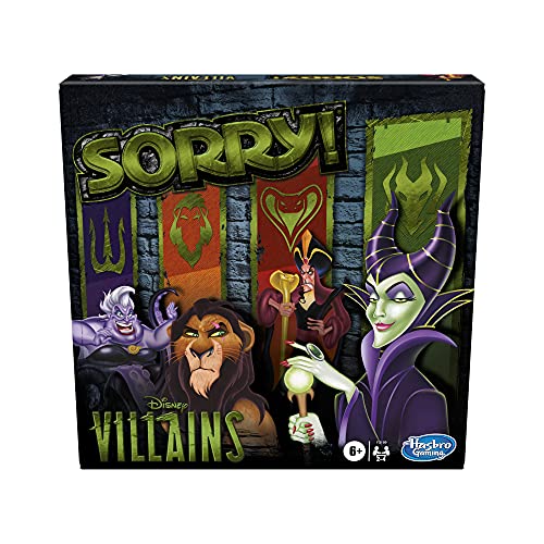 Hasbro Gaming Sorry Board Game Disney Villains Edition Kids Game Family Games for Ages 6 and Up Amazon Exclusive 0 belly baby and beyond