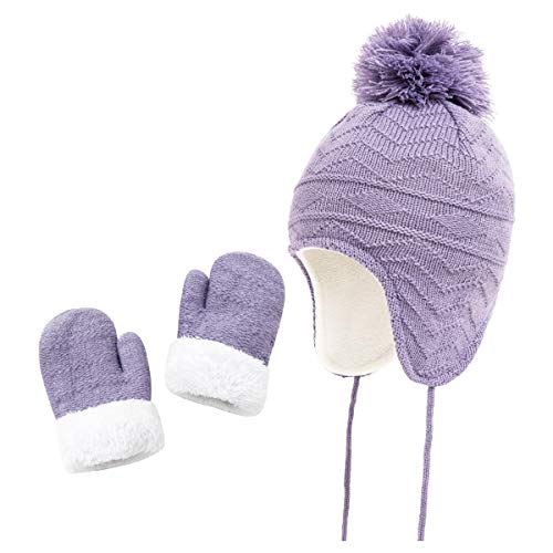 Hats Scarf and Gloves Set for Kids Toddler Baby Girls Boys Warm Earflap Beanie Fleece Hats 0 belly baby and beyond