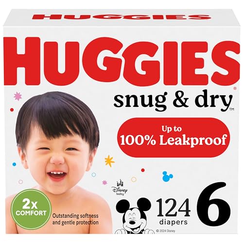 Huggies Size 6 Diapers Snug Dry Baby Diapers Size 6 35 lbs 124 Count 2 Packs of 62 Packaging May Vary 0 belly baby and beyond