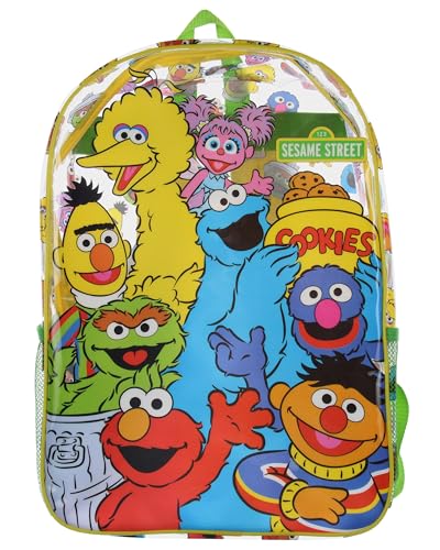 INTIMO Sesame Street Elmo Big Bird Cookie Monster Clear Travel Backpack For Daily Use 0 belly baby and beyond