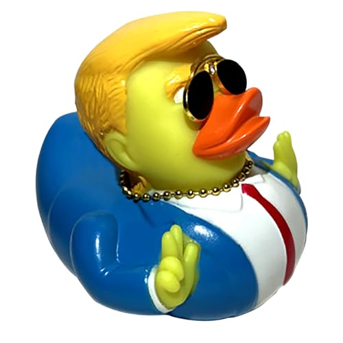 Jeeps Duck Trump 2024 Rubber Duckies Trumpinator Trump Merchandise Baby Bath Ducking Bath Toy Trump Merch Trump 2024 Trump Collection Car Decoration for Kids 0 belly baby and beyond