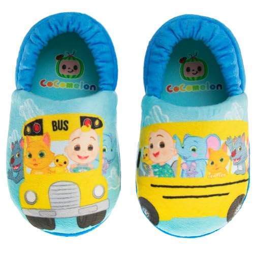 Josmo Cocomelon Toddler slippers house shoes for boys girls warm plush bed moccasins slippers cocomelon shoes toddlerlittle kid size 56 1112 0 belly baby and beyond