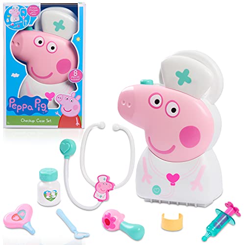 Just Play Peppa Pig Checkup Case Set with Carry Handle 8 Piece Doctor Kit for Kids with Stethoscope Kids Toys for Ages 3 Up 0 belly baby and beyond