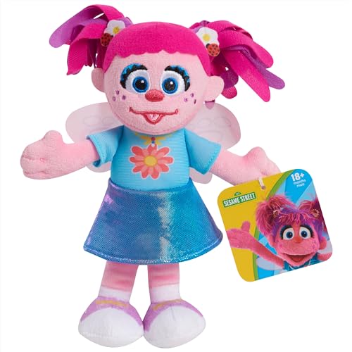 Just Play Sesame Street Friends 8 inch Abby Cadabby Sustainable Plush Stuffed Toy Kids Toys for Ages 18 Month 0 belly baby and beyond