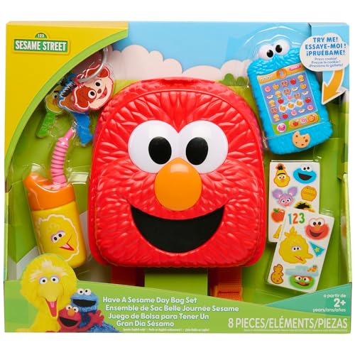 Just Play Sesame Street Have A Sesame Day 7 Piece Bag Set Dress Up and Pretend Play Officially Licensed Kids Toys for Ages 2 Up 0 belly baby and beyond