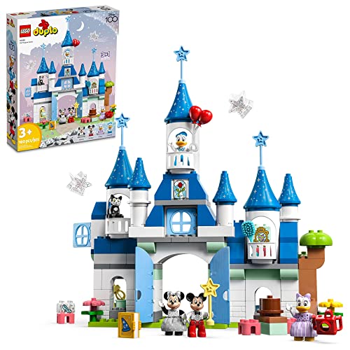 LEGO DUPLO Disney 3in1 Magic Castle Building Set for Family Play with 5 Disney Figures Including Mickey Minnie and Their Friends Magical Disney 100 Adventure Toy for Toddlers Ages 3 and Up 10998 0 belly baby and beyond