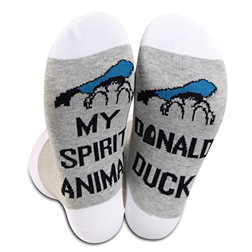 LEVLO 2 Pairs Duck Socks Duck Lover Gift Donald Is My Spirit Animal Novelty Socks 0 belly baby and beyond