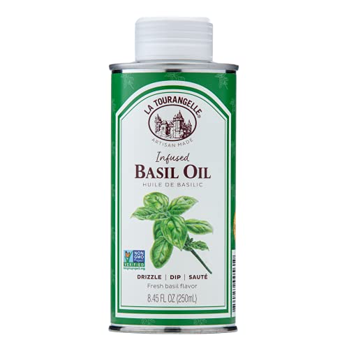 La Tourangelle Basil Oil Expeller Pressed High Oleic Oil Great for Salads Finishing Oil Spread Sauce Dips 845 fl oz 0 belly baby and beyond