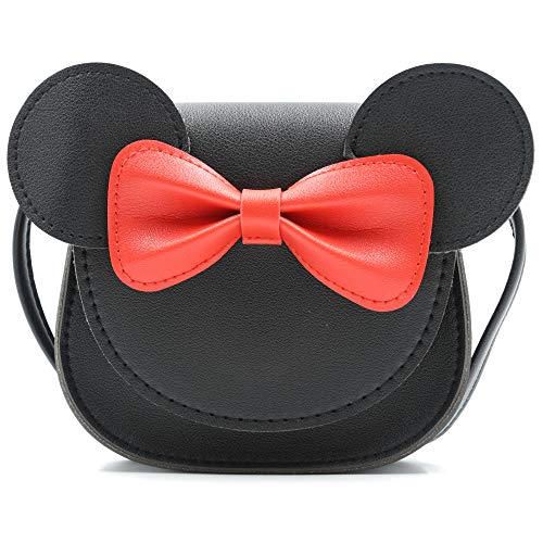 Little Mouse Ear Bow Crossbody PursePU Shoulder Handbag for Kids Girls Toddlers 0 belly baby and beyond