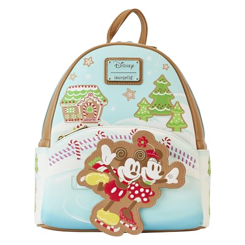 Loungefly Disney Mickey and Minnie Ice Skating Holiday Gingerbread Scented Mini Backpack Amazon Exclusive 0 belly baby and beyond