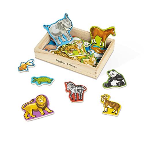 Melissa Doug 20 Wooden Animal Magnets in a Box FSC Certified 0 belly baby and beyond