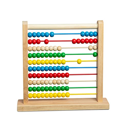 Melissa Doug Abacus Classic Wooden Educational Counting Toy With 100 Beads 0 belly baby and beyond