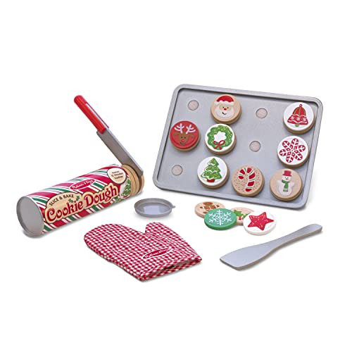 Melissa Doug Slice and Bake Wooden Christmas Cookie Play Food Set 0 belly baby and beyond