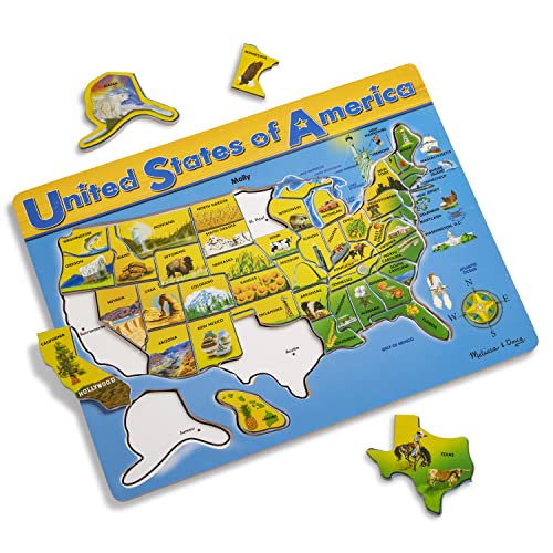 Melissa Doug USA Map Wooden Puzzle 45 pcs 0 belly baby and beyond