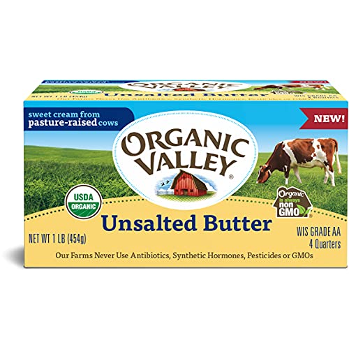 Organic Valley Unsalted Organic Butter from Pasture Raised Cows 16 Oz 4 Count 0 belly baby and beyond