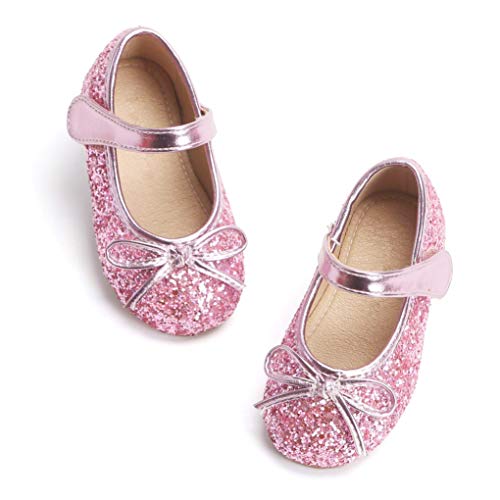 Otter MOMO ToddlerLittle Girls Mary Jane Ballerina Flats Shoes Slip on School Party Dress Shoes 0 belly baby and beyond