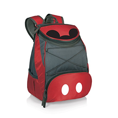 PICNIC TIME Disney Mickey Mouse PTX Backpack Cooler Soft Cooler Backpack Insulated Lunch Bag Red with Gray Accents Disney Mickey Mouse Red With Gray Accents 11 x 7 x 135 0 belly baby and beyond