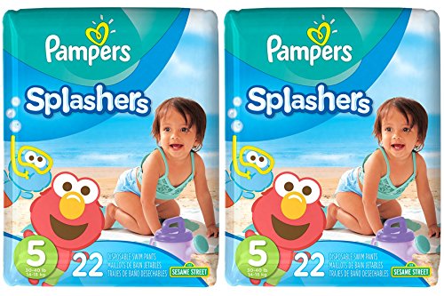 Pampers Splashers Disposable Swim Diapers Size 5 22 Count Jumbo Pack of 2 0 belly baby and beyond