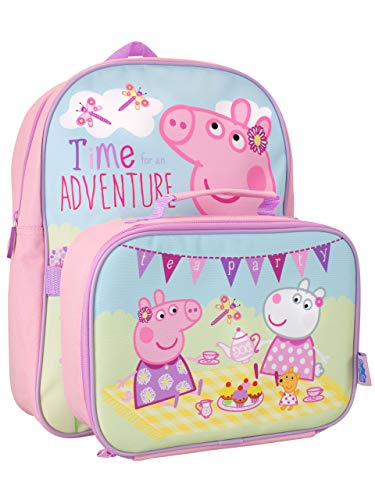 Peppa Pig Kids Backpack and Lunch Box Set Pink 0 belly baby and beyond