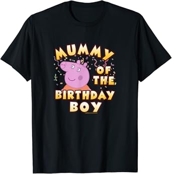 Peppa Pig Mummy Of The Birthday Boy Confetti Logo T Shirt 0 belly baby and beyond