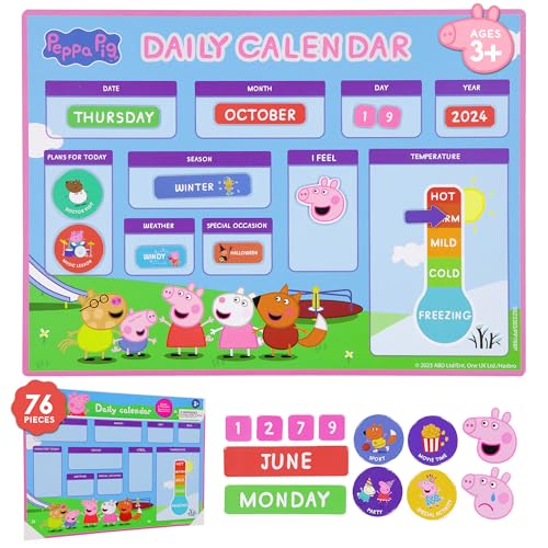 Peppa Pig My First Magnetic Calendar for Kids Engaging Learning Reusable Schedule and Fun Chore Chart Colorful Daily Routine Perfect for Wall or Fridge Preschool Learning and Classroom Fun 0 belly baby and beyond