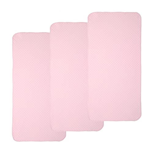 Pleasant Boulevard Portable Waterproof Baby Changing Pad Liner Washable Reusable Changing Table Cover Made with Breathable TPU 27x13in Pink 3 Count 0 belly baby and beyond