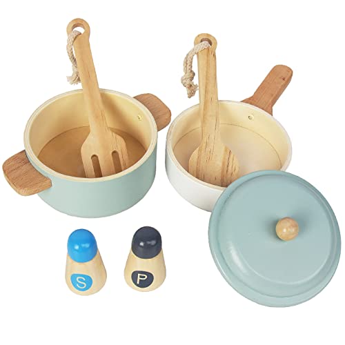 Premium Toddler Play Kitchen Toys Wooden Kitchen Utensils Accessories for Pretend Play Kitchen Set Montessori Learning Toy Pretend Cooking Playset Gift for 3 0 belly baby and beyond