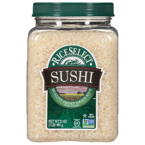 RiceSelect Sushi Rice for Sushi and Japanese Food Premium Gluten Free Short Grain Rice Non GMO 32 Ounce Jar 0 belly baby and beyond