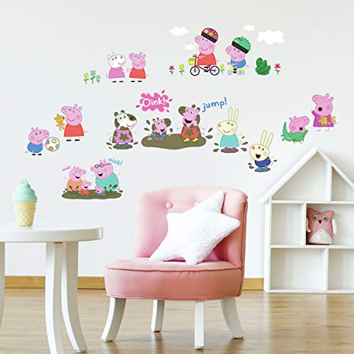 RoomMates RMK3183SCS Peppa The Pig Peel and Stick Wall Decals 0 belly baby and beyond