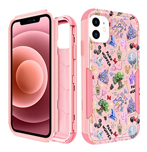 STSNano 3 in 1 Heavy Duty Case for iPhone 11 61 Cute Cartoon Character Hard PC Full Body Cover Rugged Bumper Military Grade Drop Shockproof Protective Phone Cases for Girls Women BoysDishini Castle 0 belly baby and beyond