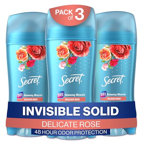 Secret Invisible Solid Antiperspirant and Deodorant Rose Scent 26 oz Pack of 3 0 belly baby and beyond