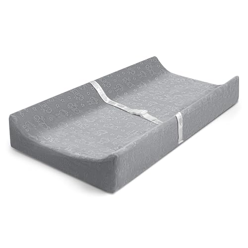 Serta Perfect Sleeper Changing Pad with Plush Cover Set Grey 0 belly baby and beyond