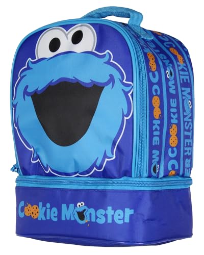 Sesame Street Cookie Monster Dual Compartment Insulated Lunch Box Bag Tote 0 belly baby and beyond