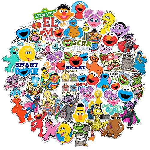 Sesame Street Sticker Pack Die Cut Vinyl Large Deluxe Stickers Variety Pack Laptop Water Bottle Scrapbooking Tablet Skateboard IndoorOutdoor Set of 50 0 belly baby and beyond