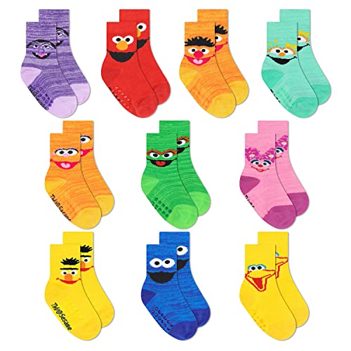 Sesame Street Toddler Socks Grip Socks for Kids Toddler Socks with Grippers Toddler Non Slip Socks 0 belly baby and beyond