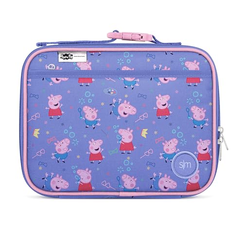 Simple Modern Peppa Pig Kids Lunch Box for School Reusable Insulated Lunch Bag for Toddler Girl and Boy Meal Containers with Exterior Interior Pockets Hadley Collection Peppa Pig Bubbles 0 belly baby and beyond