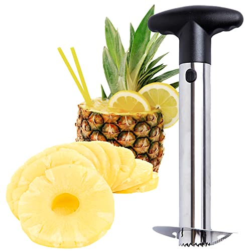 Stainless Steel Pineapple Corer with a Recipe eBook includes One Year Warranty Core Remover Tool with Detachable Handle Fast and Easy Fruit Pineapple Cutter Peeler Corer Slicer 0 belly baby and beyond