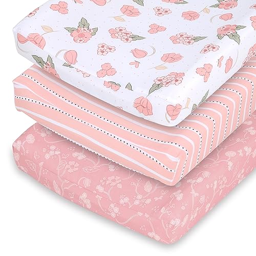 The Peanutshell Changing Pad Covers for Baby Girls 3 Pack Boho Floral Nursery Decor 0 belly baby and beyond