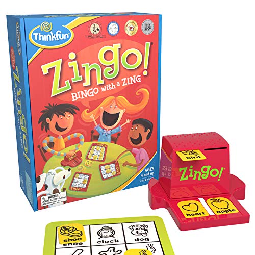 ThinkFun Zingo Bingo Unique Pre Reading Game for Kids Boosts Language Matching Skills Fun for Classroom Home Amazon Exclusive with Extra Zingo Card 0 belly baby and beyond