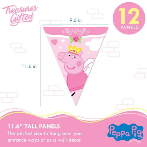 Treasures Gifted Peppa Pig Pennants Banner Officially Licensed Birthday Decorations 2 Pack 120 x 12 inches 0 0 belly baby and beyond